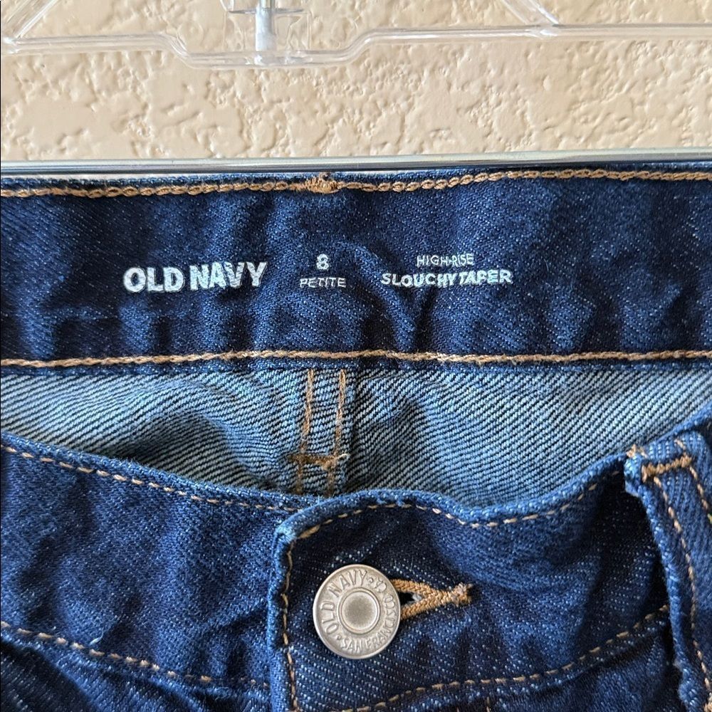 Old Navy High Rise Slouchy Tapered Barrel Jeans 8 Petite - Picture 6 of 11